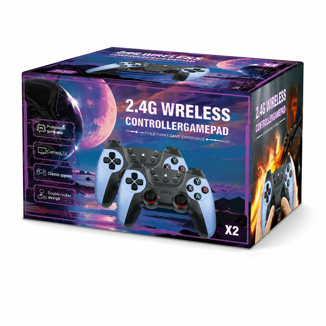 X2 ORGINAL 3D ROCKER 2.4G WIRELESS CONTROLLER HIGH SENSITIVITY GAMEPAD