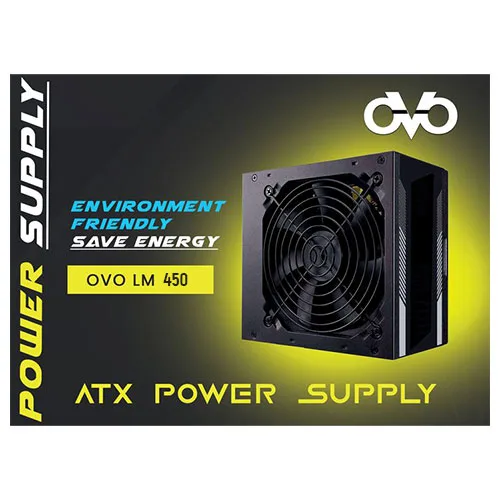 OVO LM 450W LONG CABLE DESKTOP POWER SUPPLY