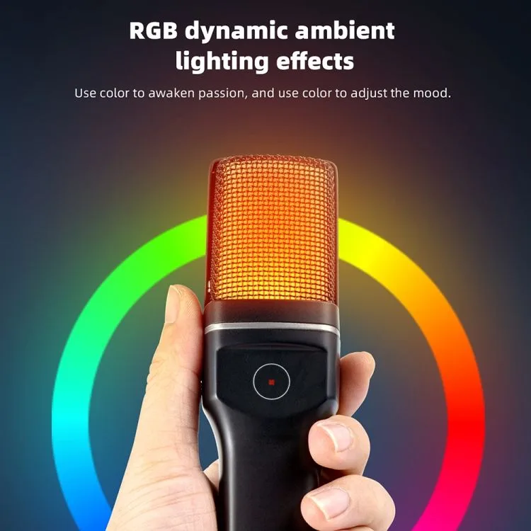 YANMAI SF-777W USB TO TYPE-C ANC NOISE CANCELLING RGB WIRELESS GAMING MICROPHONE