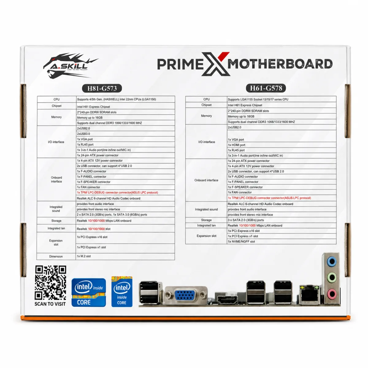 A.SKiLL PRIME X H61M 2ND & 3RD GEN MICRO ATX MOTHERBOARD