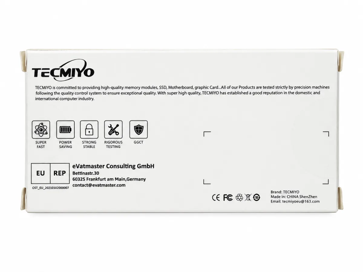 TECMIYO MYSSDN1812-256GB NVMe M.2 PCIe SOLID STATE DRIVE
