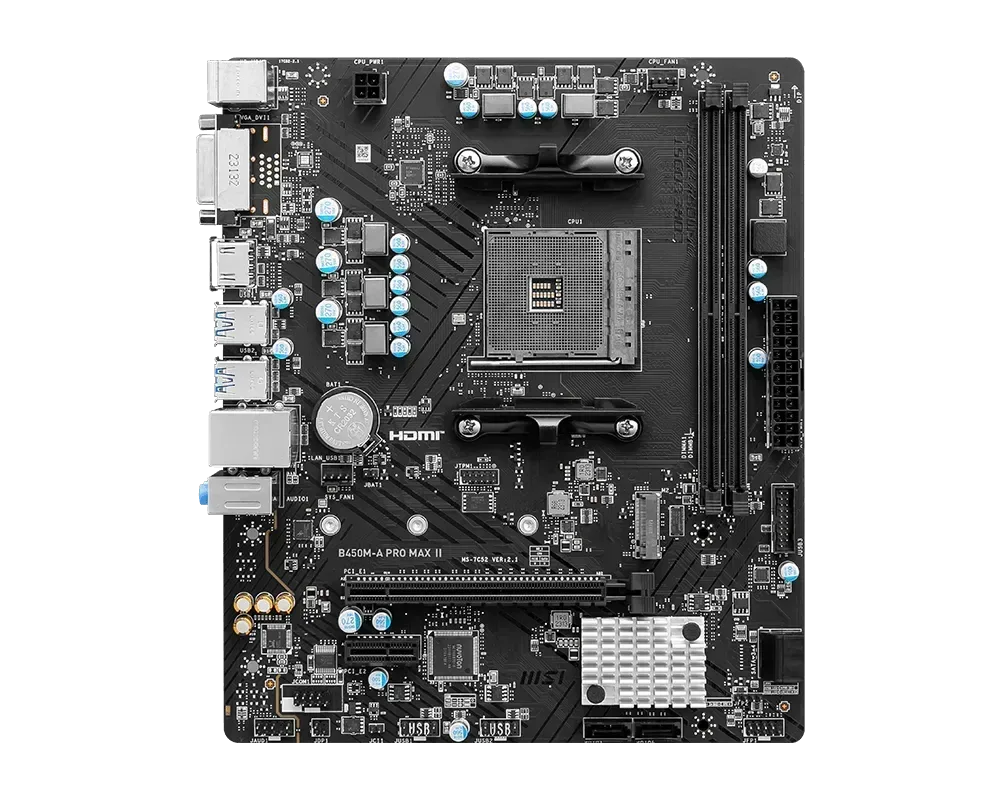 MSI B450M-A PRO MAX II AM4 PRO SERIES AMD SOCKET ATX MOTHERBOARD