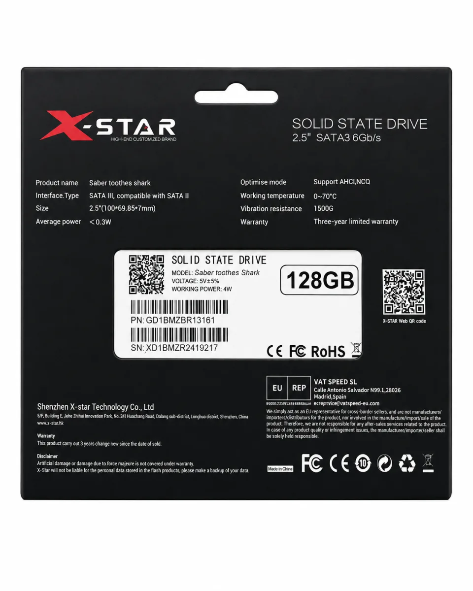 X-STAR 128GB 2.5" SATA III SOLID STATE DRIVE