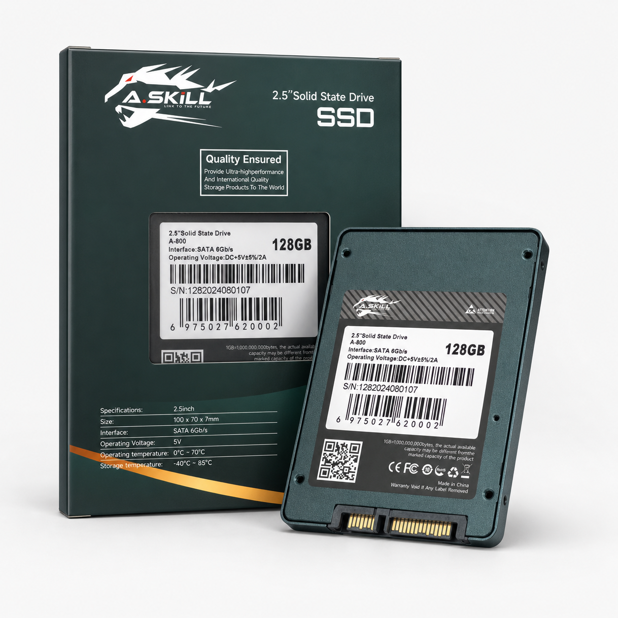 A.SKiLL 128GB SATA III HIGH QUALITY SOLID STATE DRIVE