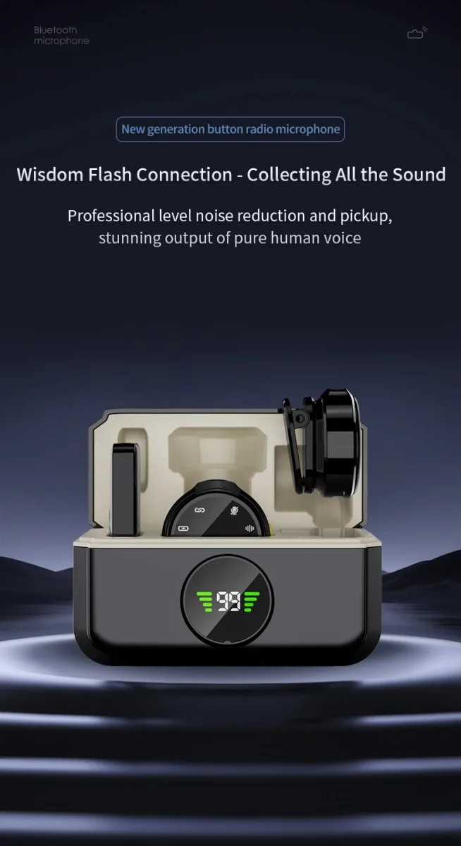 Q8 WIRELESS MINI LAVALIER MICROPHONE TYPE-C & LIGHTING WITH CHARGING CASE