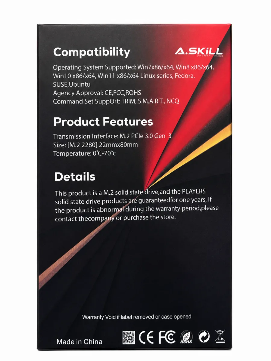 A.SKiLL NV700-PRO NITRO HEATSINK 512GB NVMe M.2 SOLID STATE DRIVE