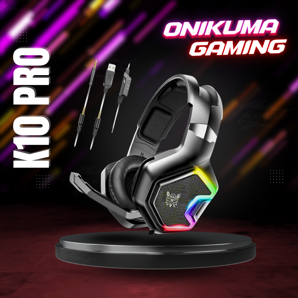 ONIKUMA K10 PRO RGB COLORFUL LIGHT WIRED PROFESSIONAL GAMING HEADSET
