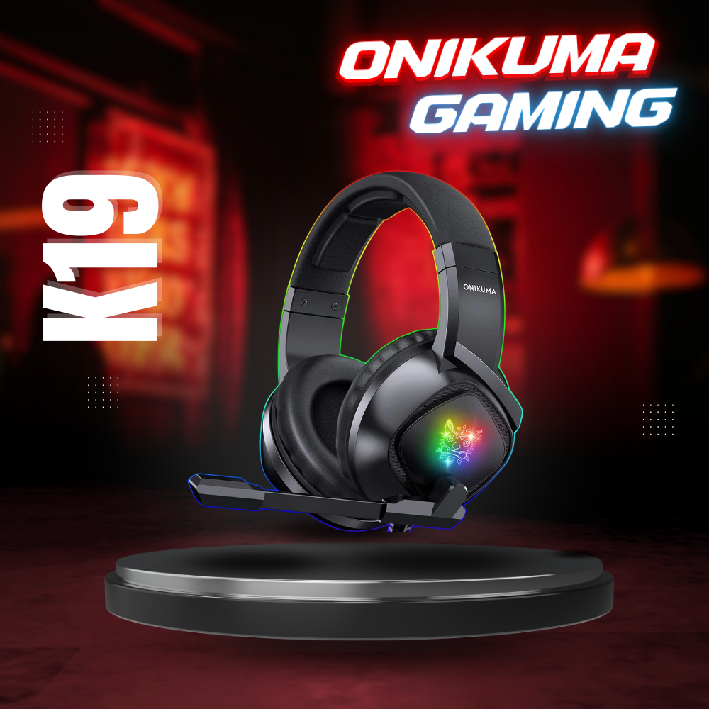 ONIKUMA K19 RGB COLORFUL LIGHT WIRED PROFESSIONAL GAMING HEADSET